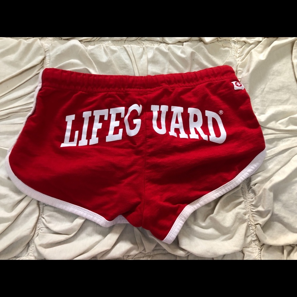 Women’s Red Lifeguard Shorts Size M